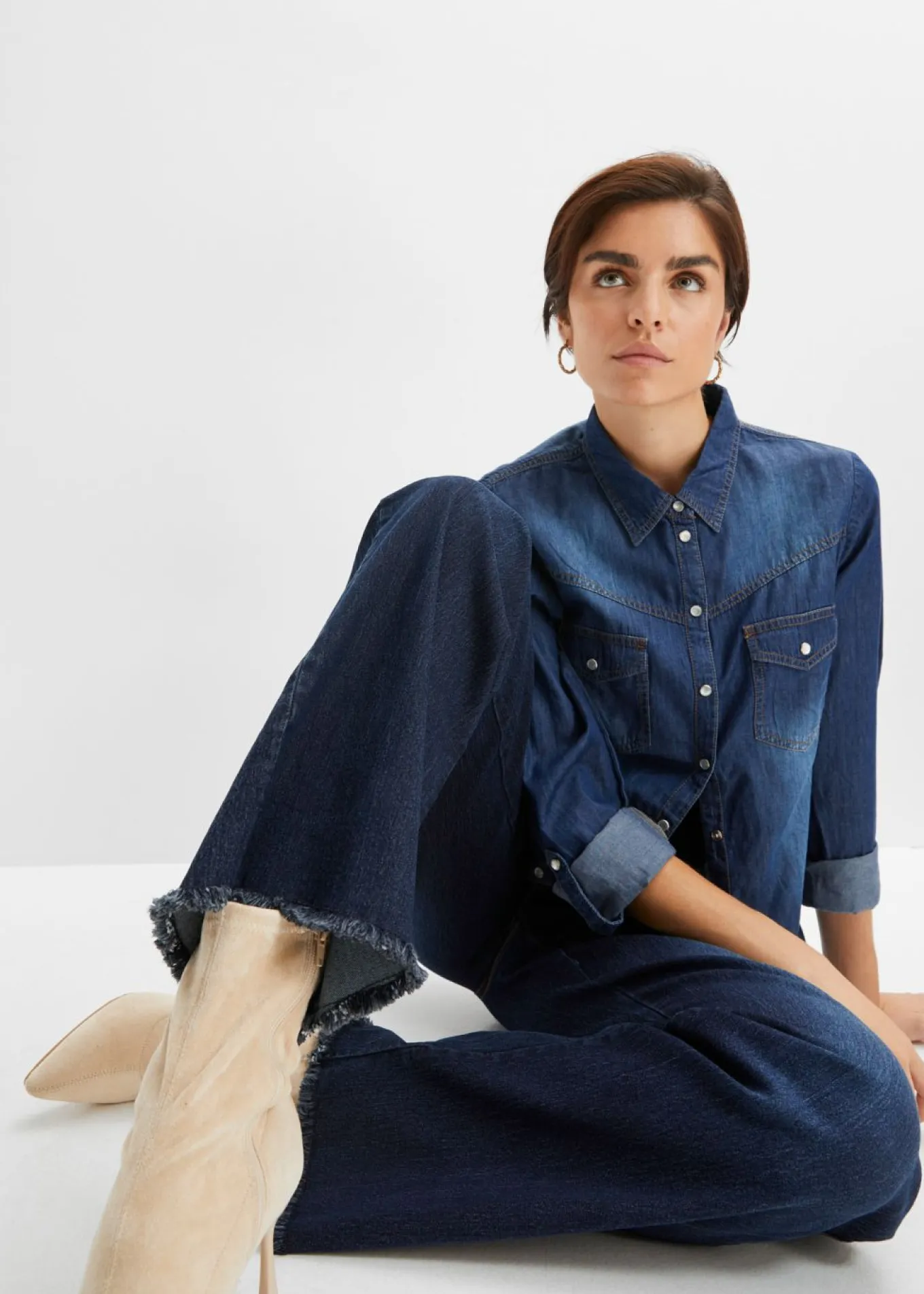Vaqueros de pernera ancha, high waist