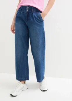 Vaqueros de pernera ancha, high waist, cintura cómoda