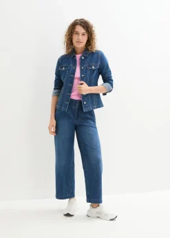 Vaqueros de pernera ancha, high waist, cintura cómoda