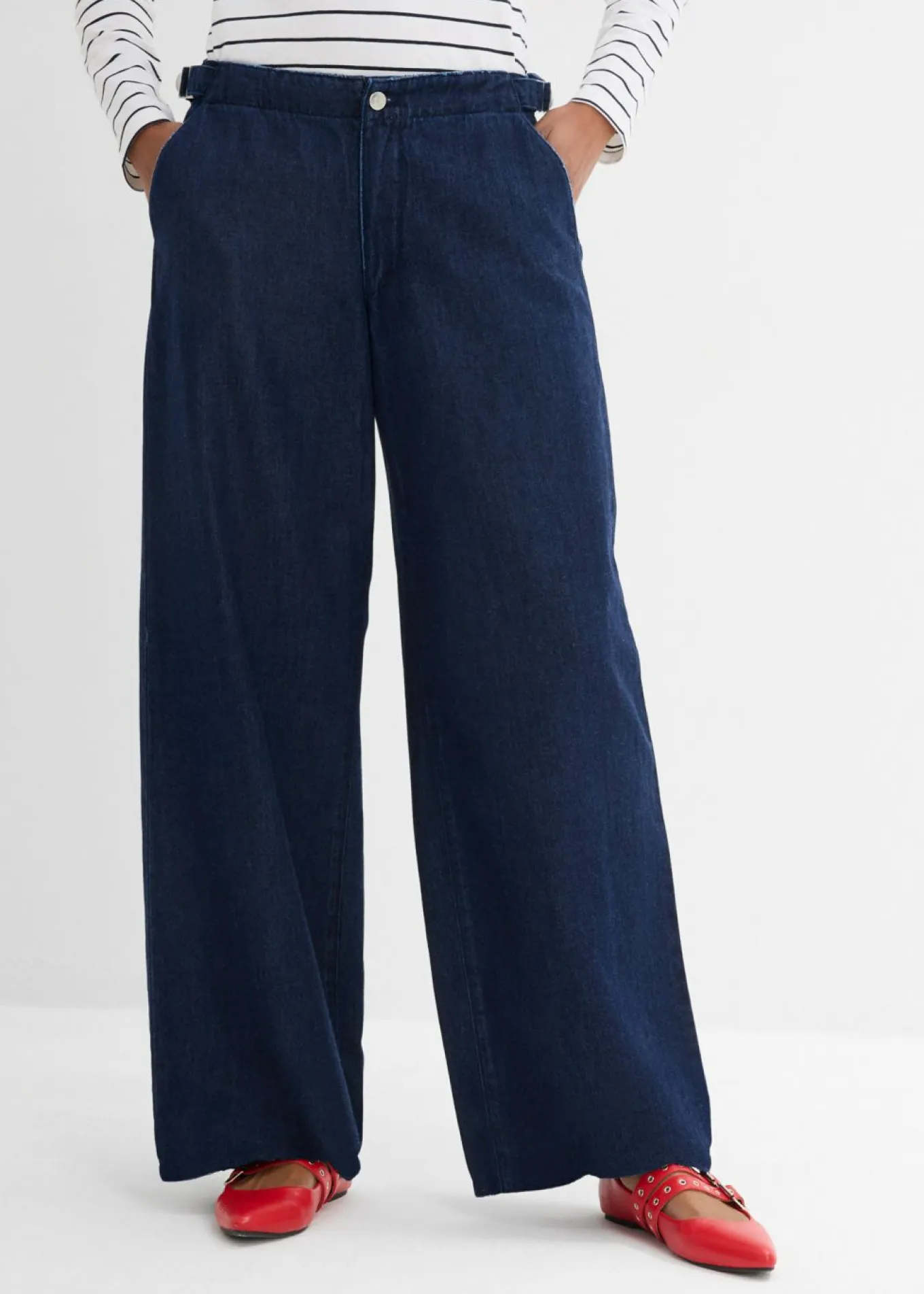 Vaqueros de pernera ancha, mid waist
