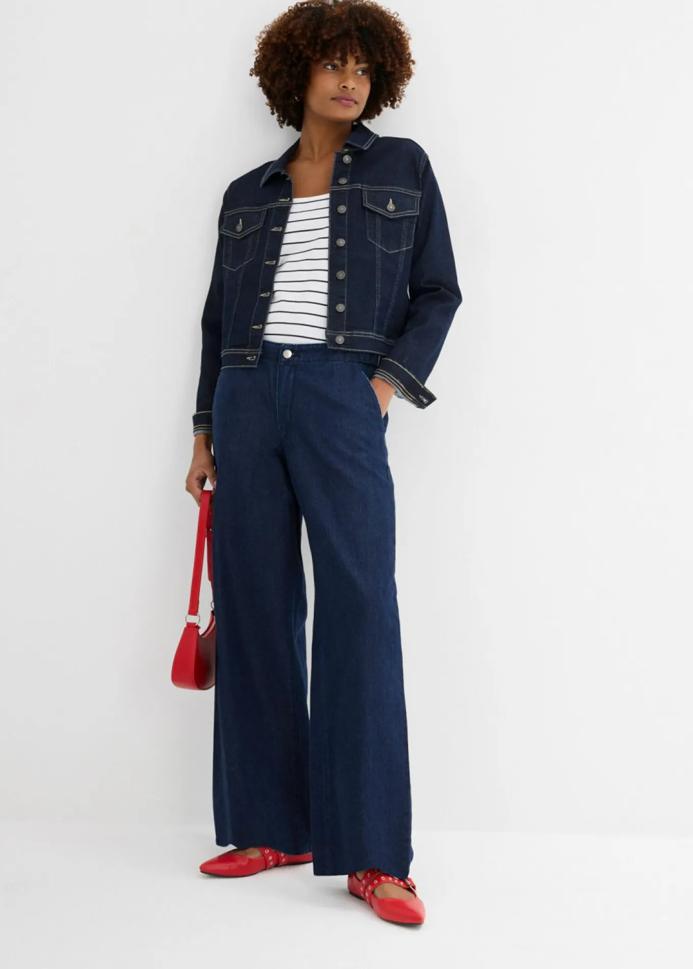 Vaqueros de pernera ancha, mid waist