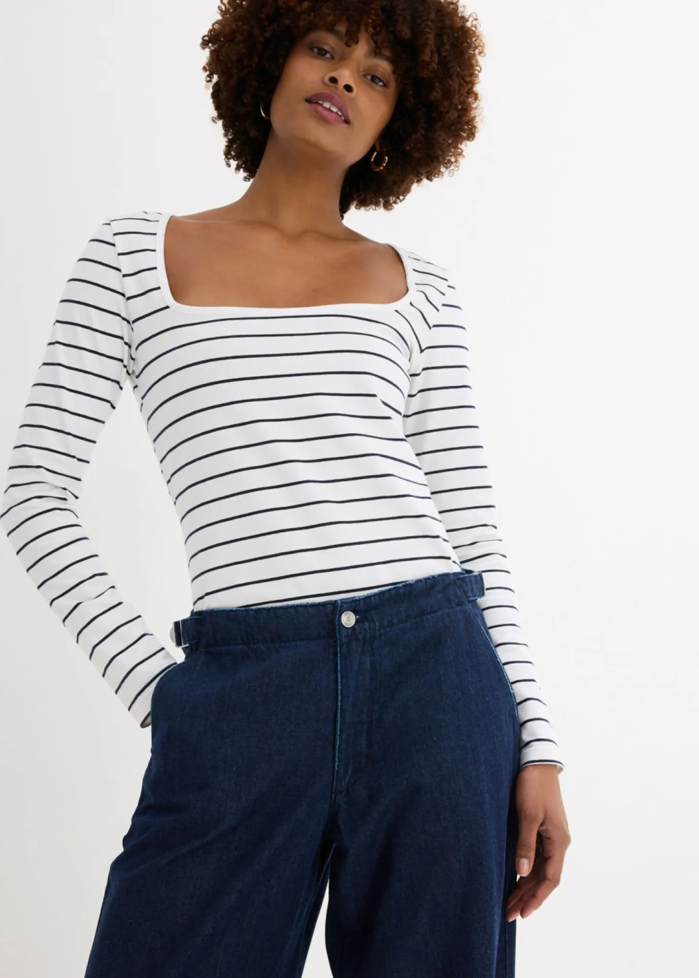 Vaqueros de pernera ancha, mid waist