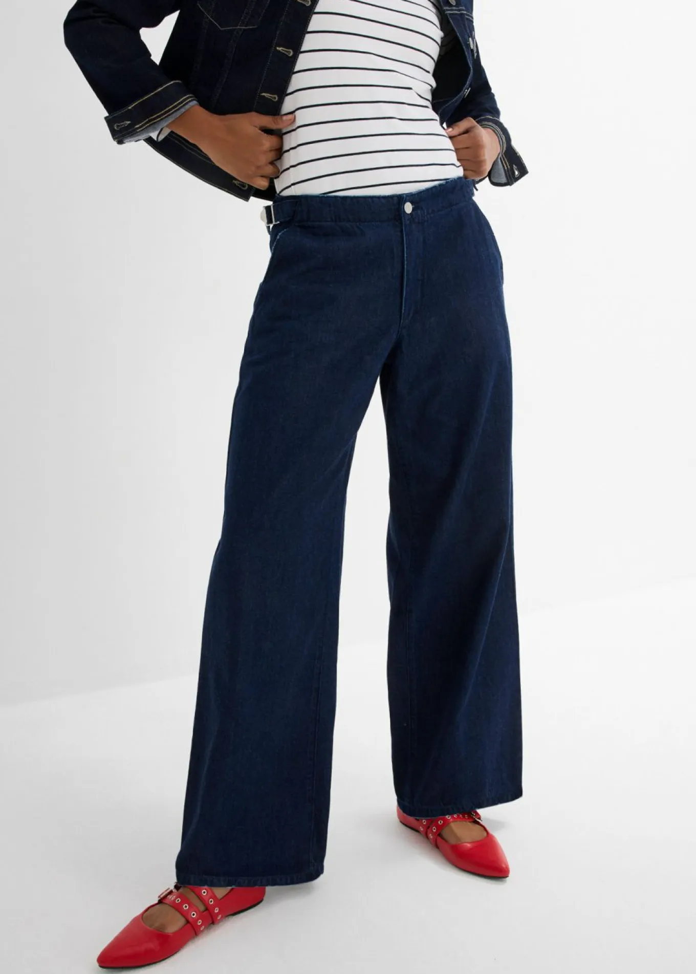 Vaqueros de pernera ancha, mid waist