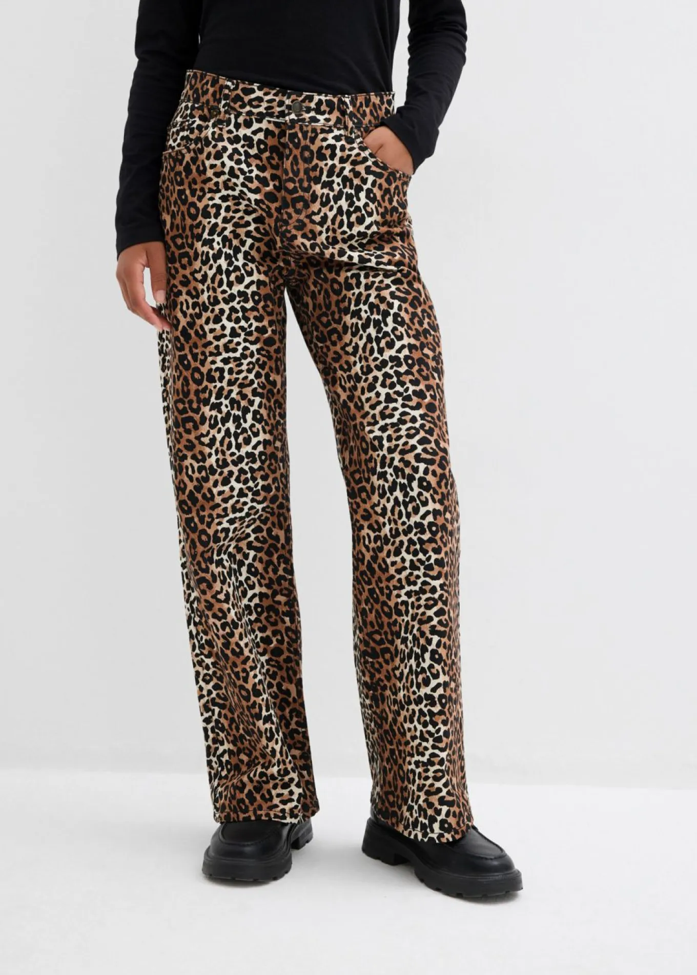 Vaqueros de pernera ancha, mid waist