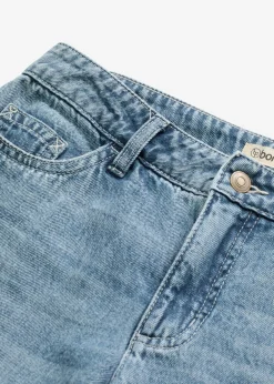 Vaqueros de pernera ancha, mid waist, largo completo y low stretch