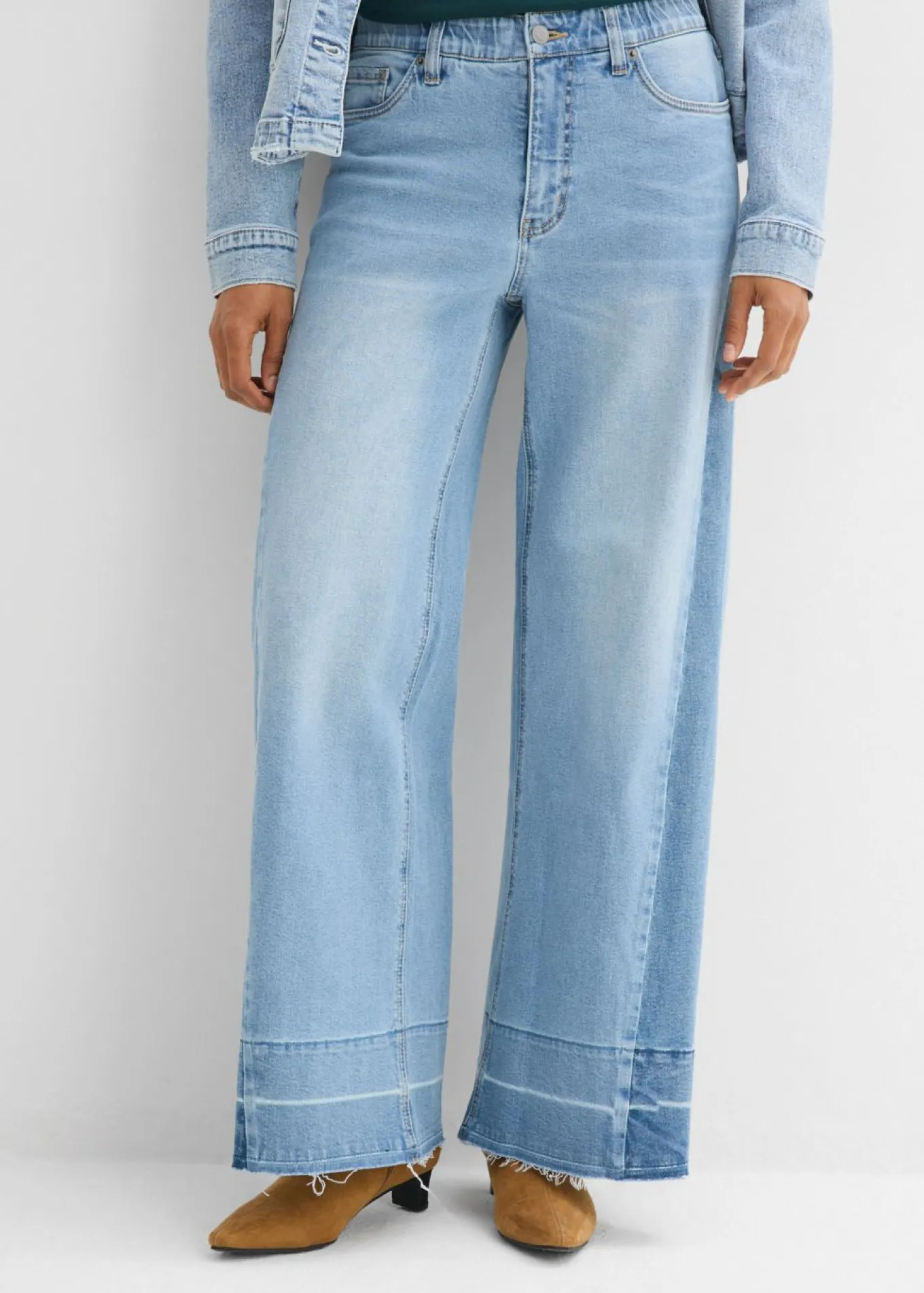 Vaqueros de pernera ancha, mid waist
