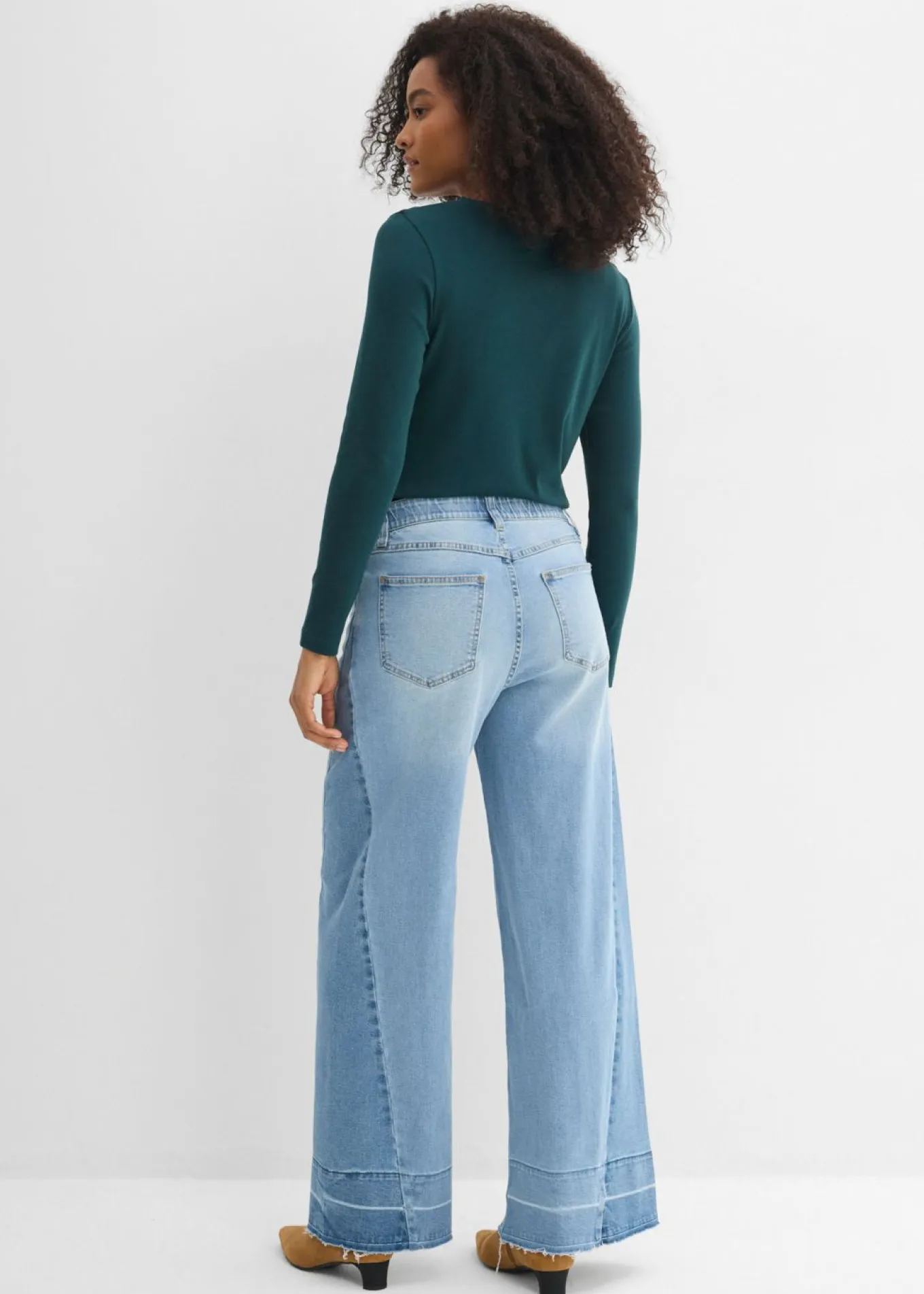 Vaqueros de pernera ancha, mid waist