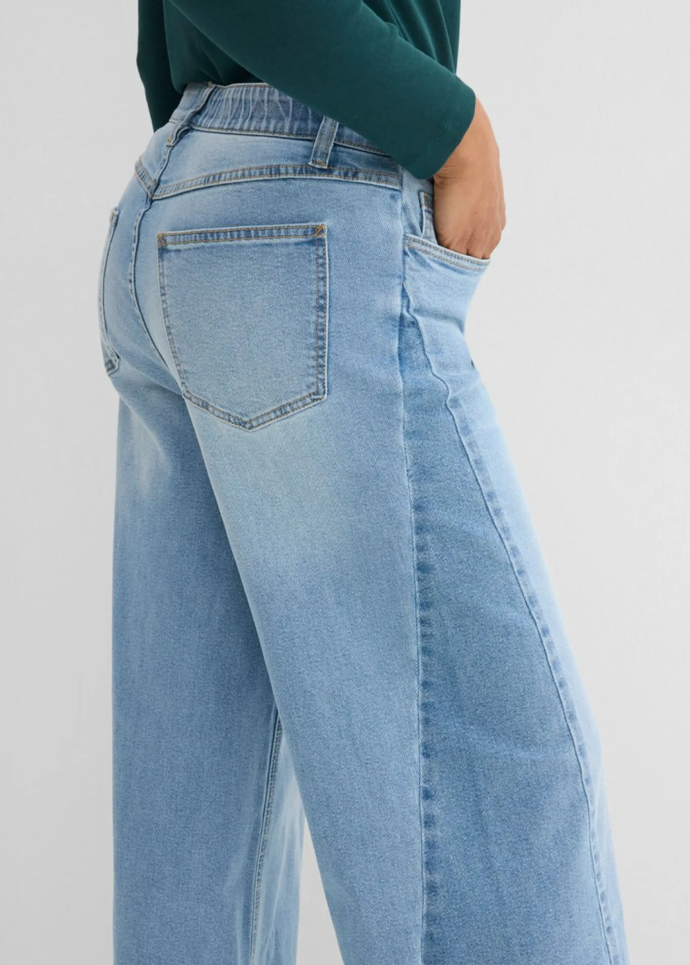 Vaqueros de pernera ancha, mid waist