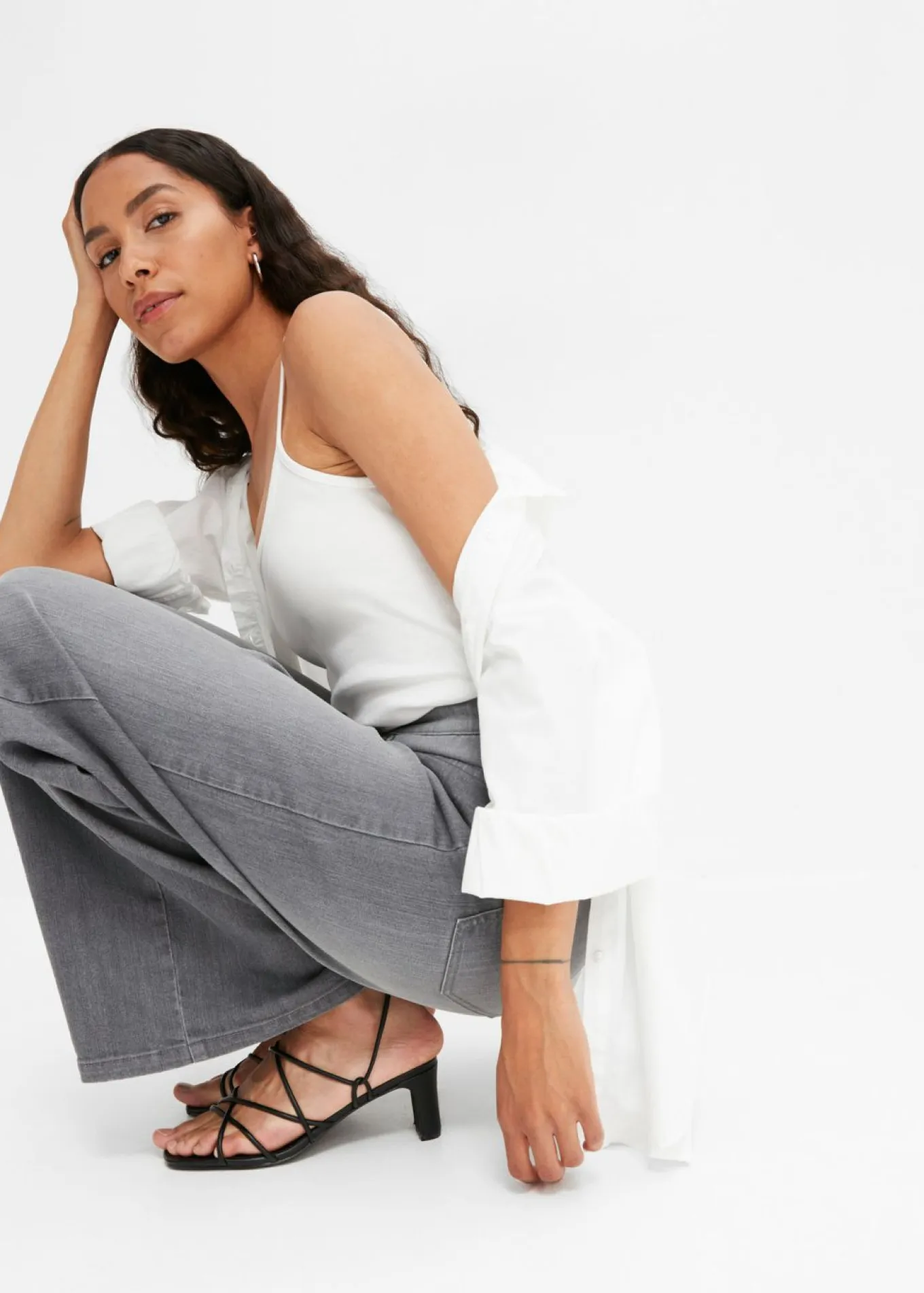 Vaqueros de pernera ancha, high waist