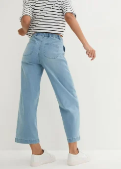 Vaqueros de pernera ancha, high waist, cintura cómoda