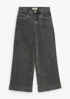 Vaqueros de pernera ancha, high waist, cropped