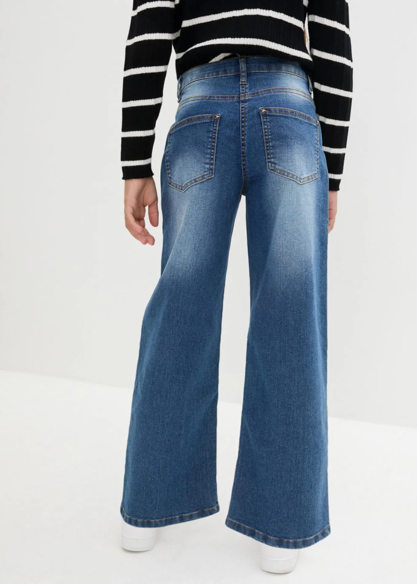 Vaqueros de pernera ancha, mid waist