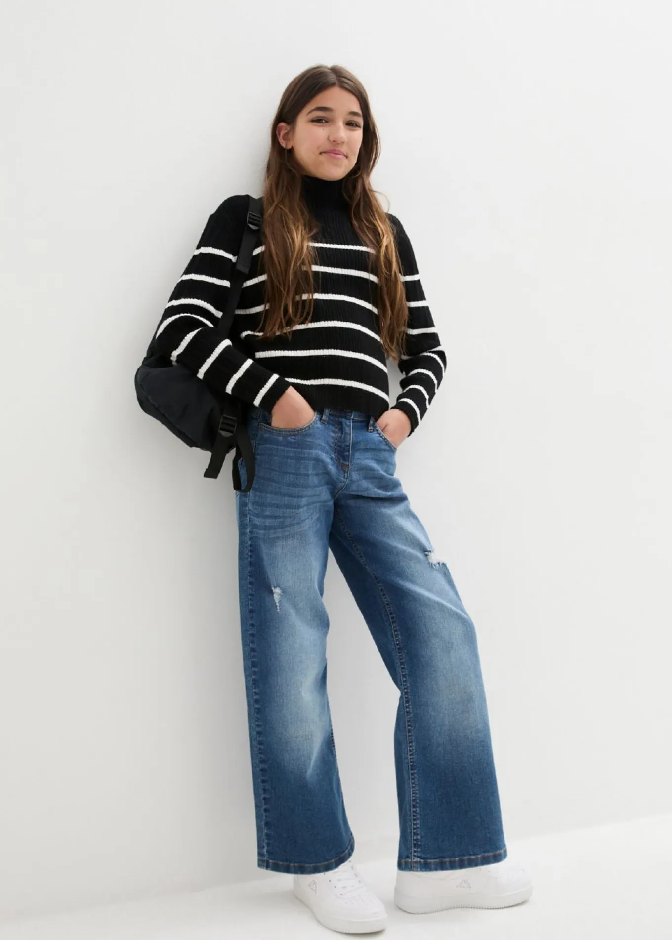 Vaqueros de pernera ancha, mid waist