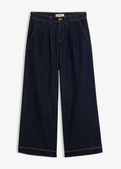Vaqueros de pernera ancha, high waist, cintura cómoda
