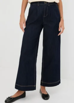 Vaqueros de pernera ancha, high waist, cintura cómoda