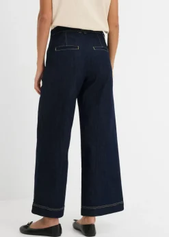 Vaqueros de pernera ancha, high waist, cintura cómoda