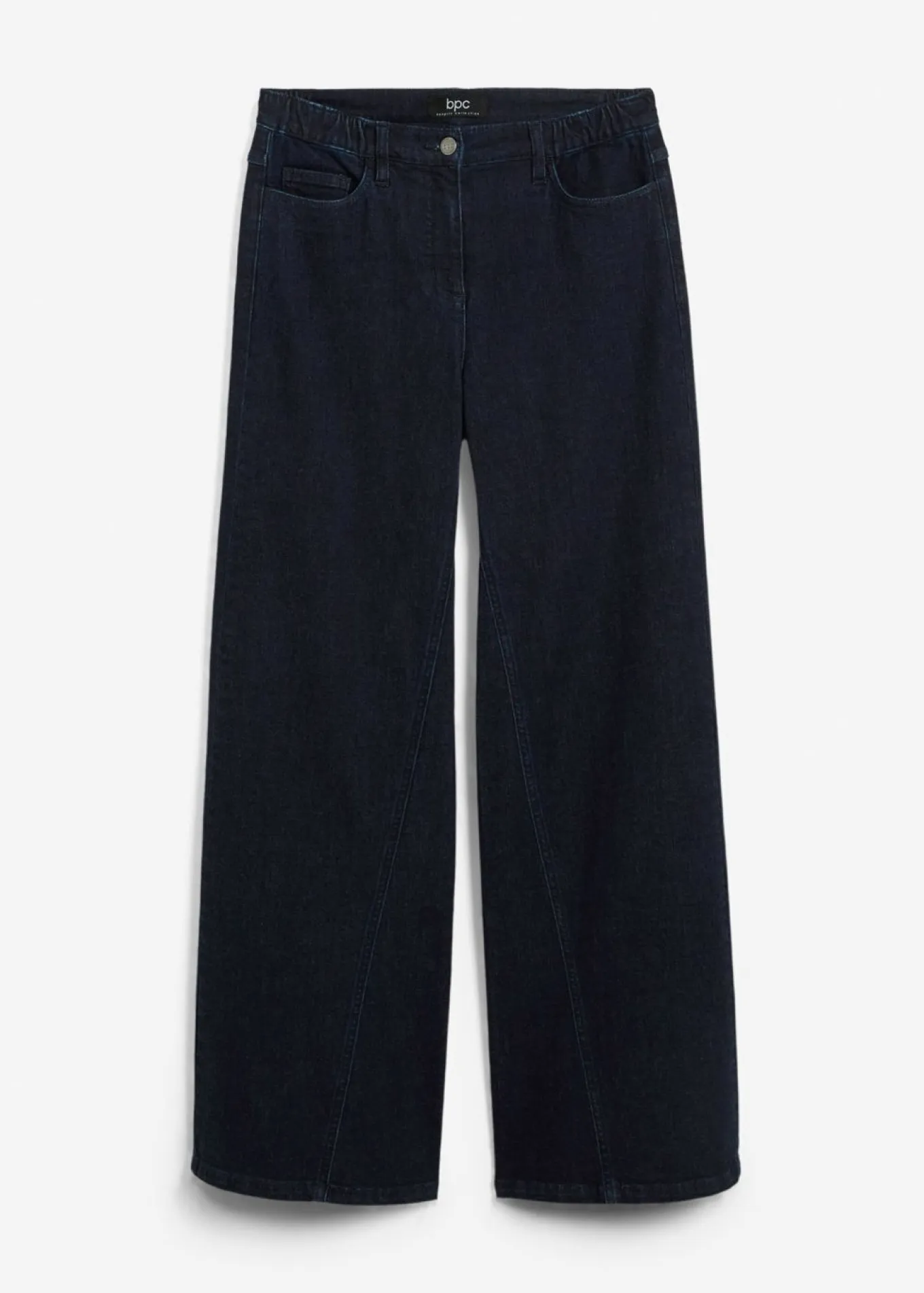 Vaqueros de pernera ancha, high waist, cintura cómoda
