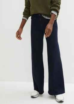 Vaqueros de pernera ancha, high waist, cintura cómoda