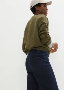Vaqueros de pernera ancha, high waist, cintura cómoda