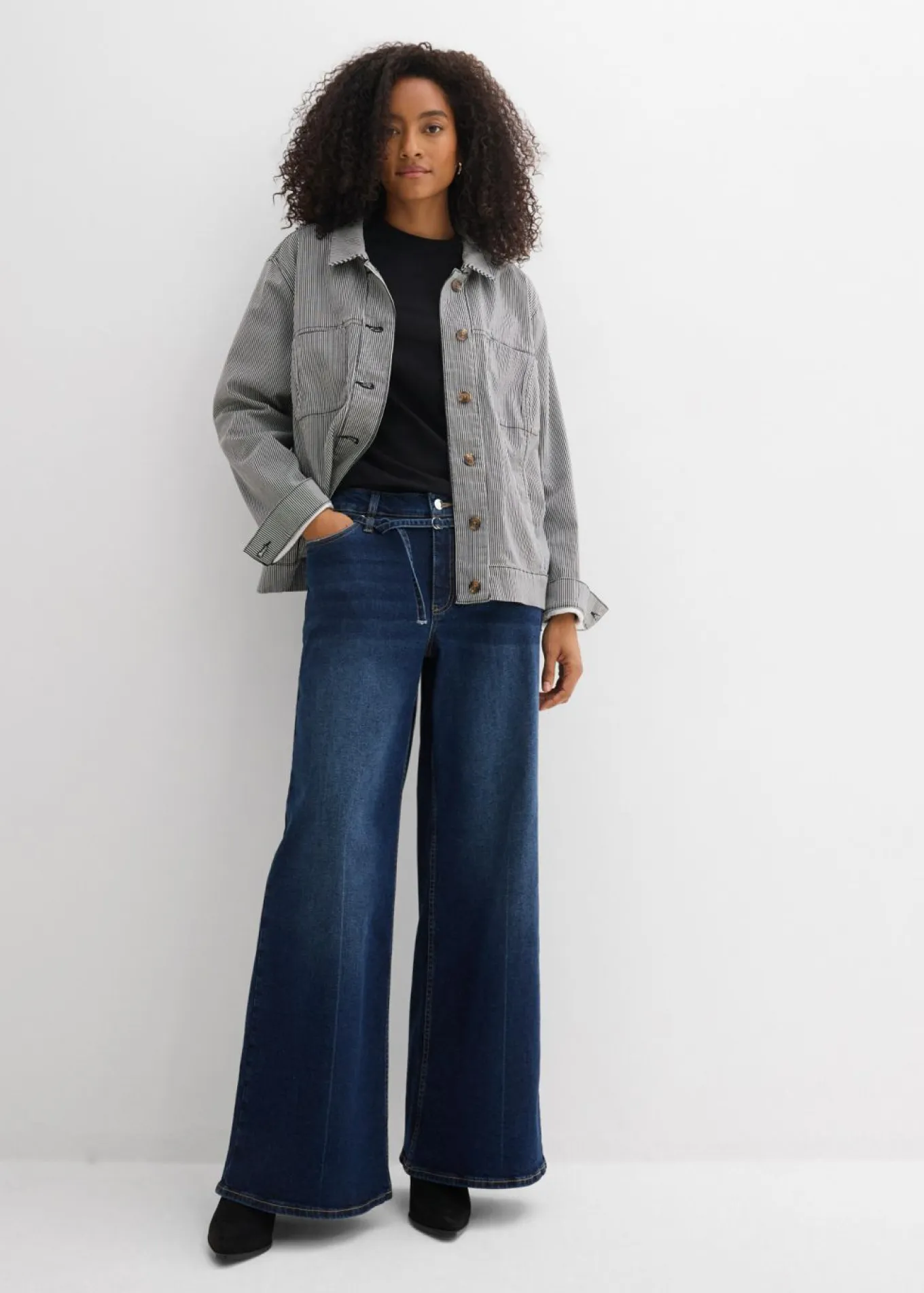 Vaqueros de pernera ancha, mid waist