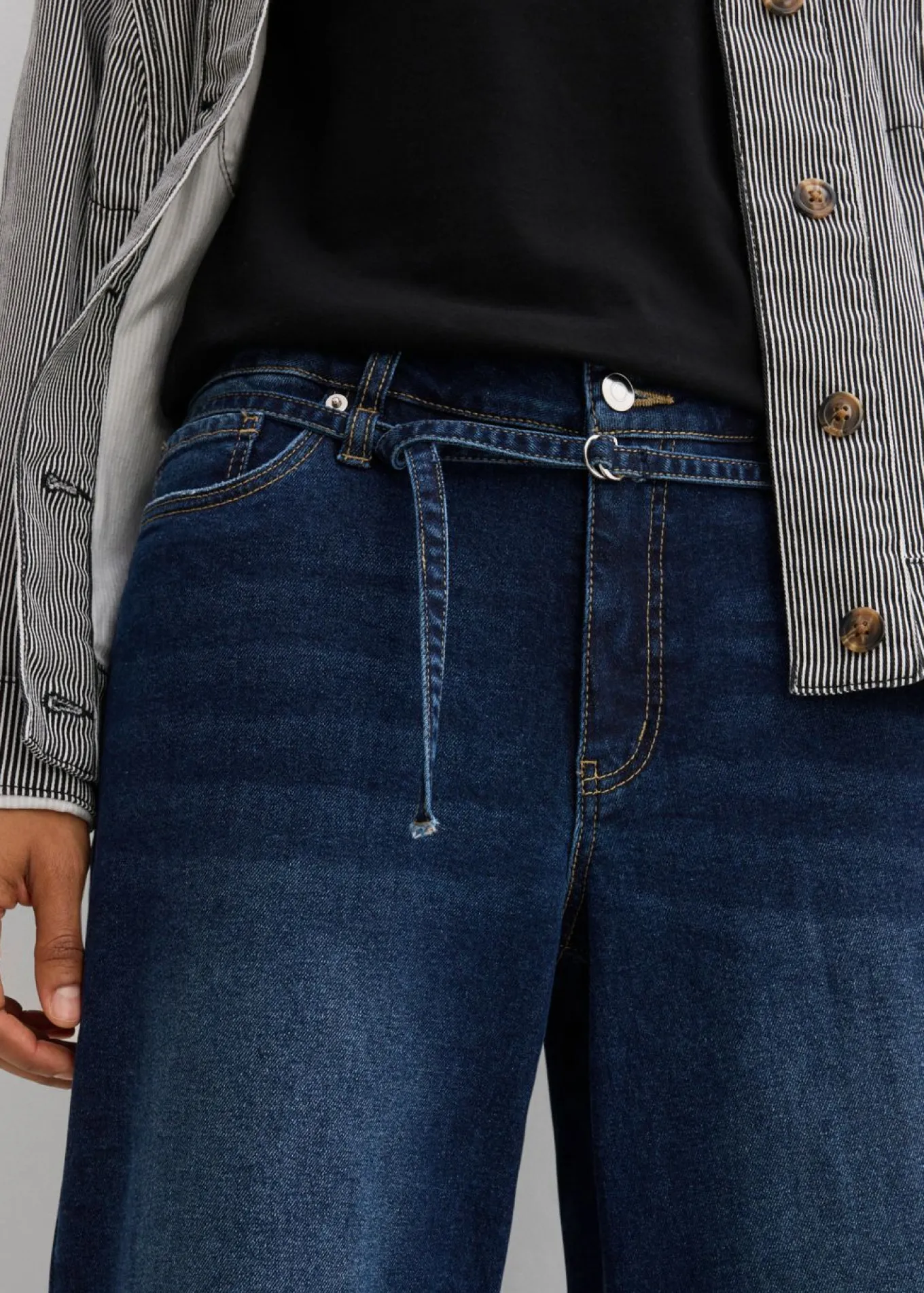 Vaqueros de pernera ancha, mid waist