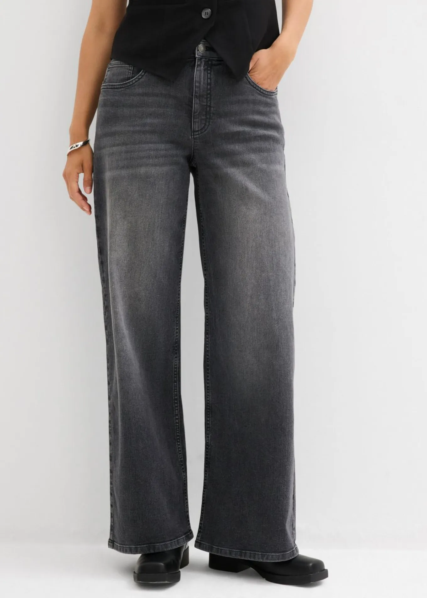Vaqueros de pernera ancha, high waist