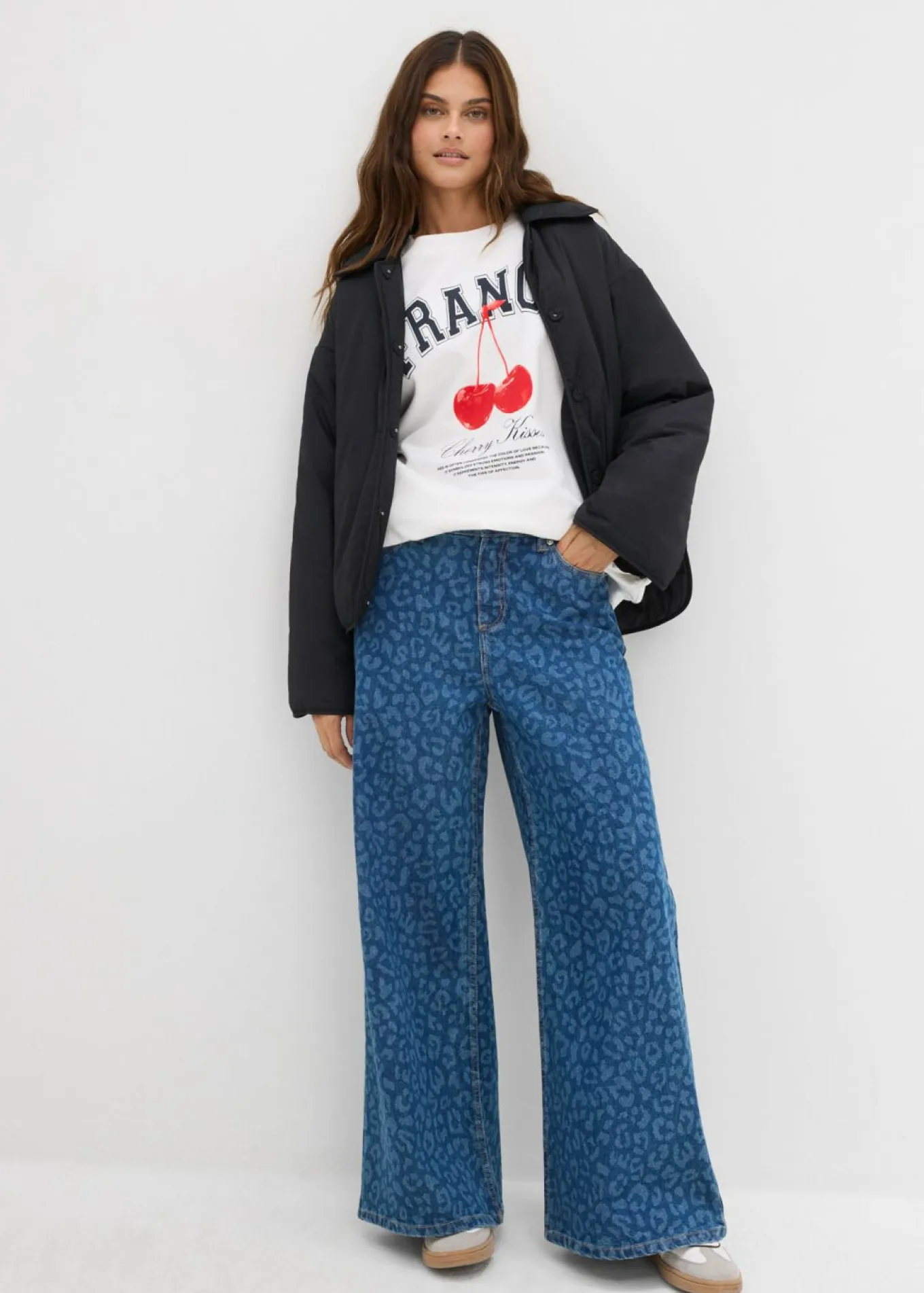 Vaqueros de pernera ancha, mid waist