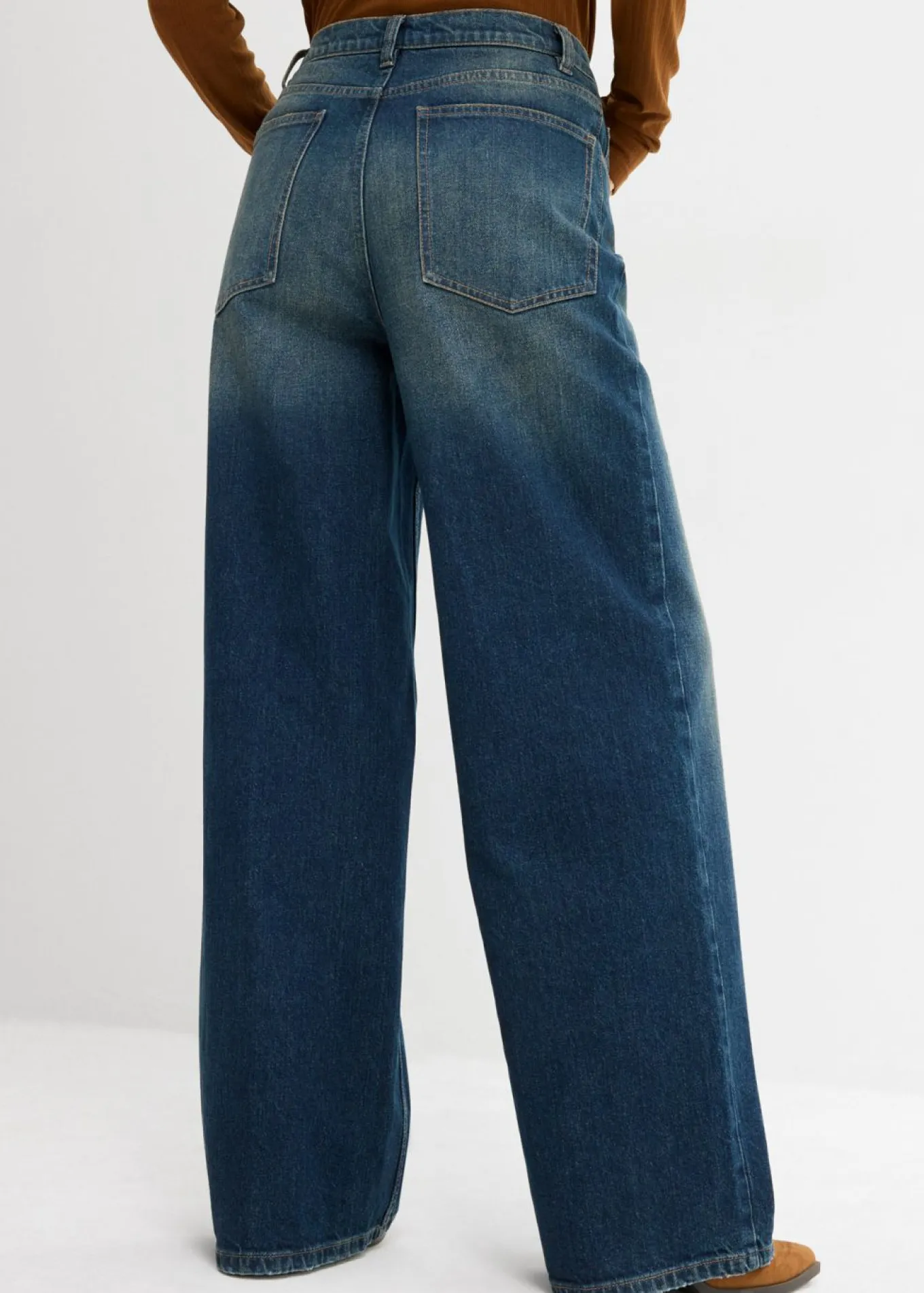 Vaqueros de pernera ancha, high waist