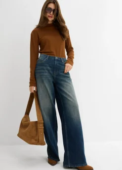 Vaqueros de pernera ancha, high waist