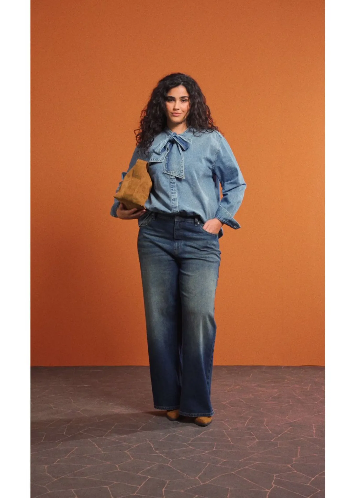 Vaqueros de pernera ancha, high waist