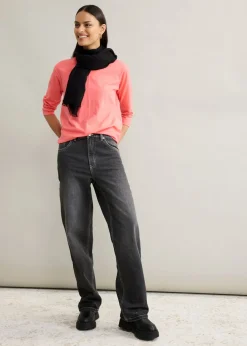Vaqueros de pernera ancha, high waist