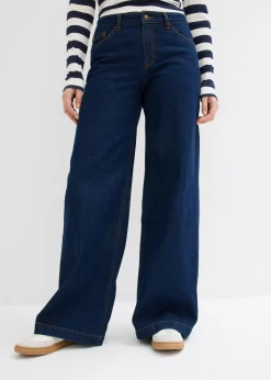 Vaqueros de pernera ancha, mid waist, largo completo