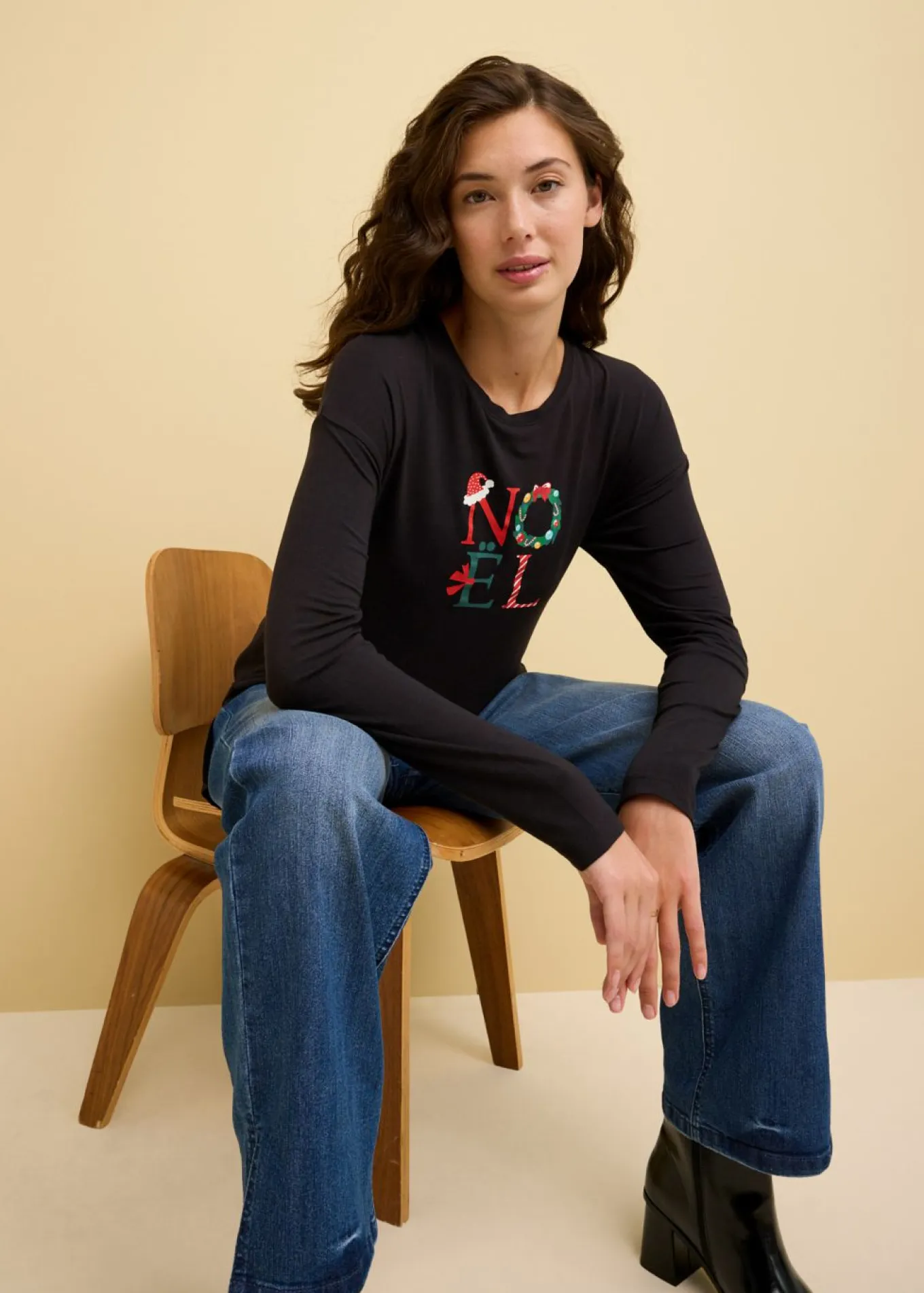 Vaqueros de pernera ancha, high waist, cintura cómoda