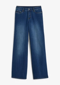 Vaqueros de pernera ancha, mid waist, elástico
