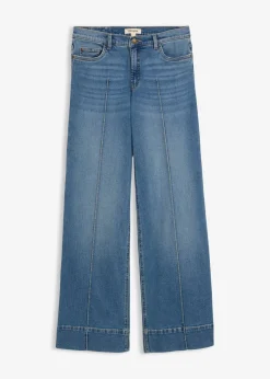 Vaqueros de pernera ancha, mid waist, largo completo
