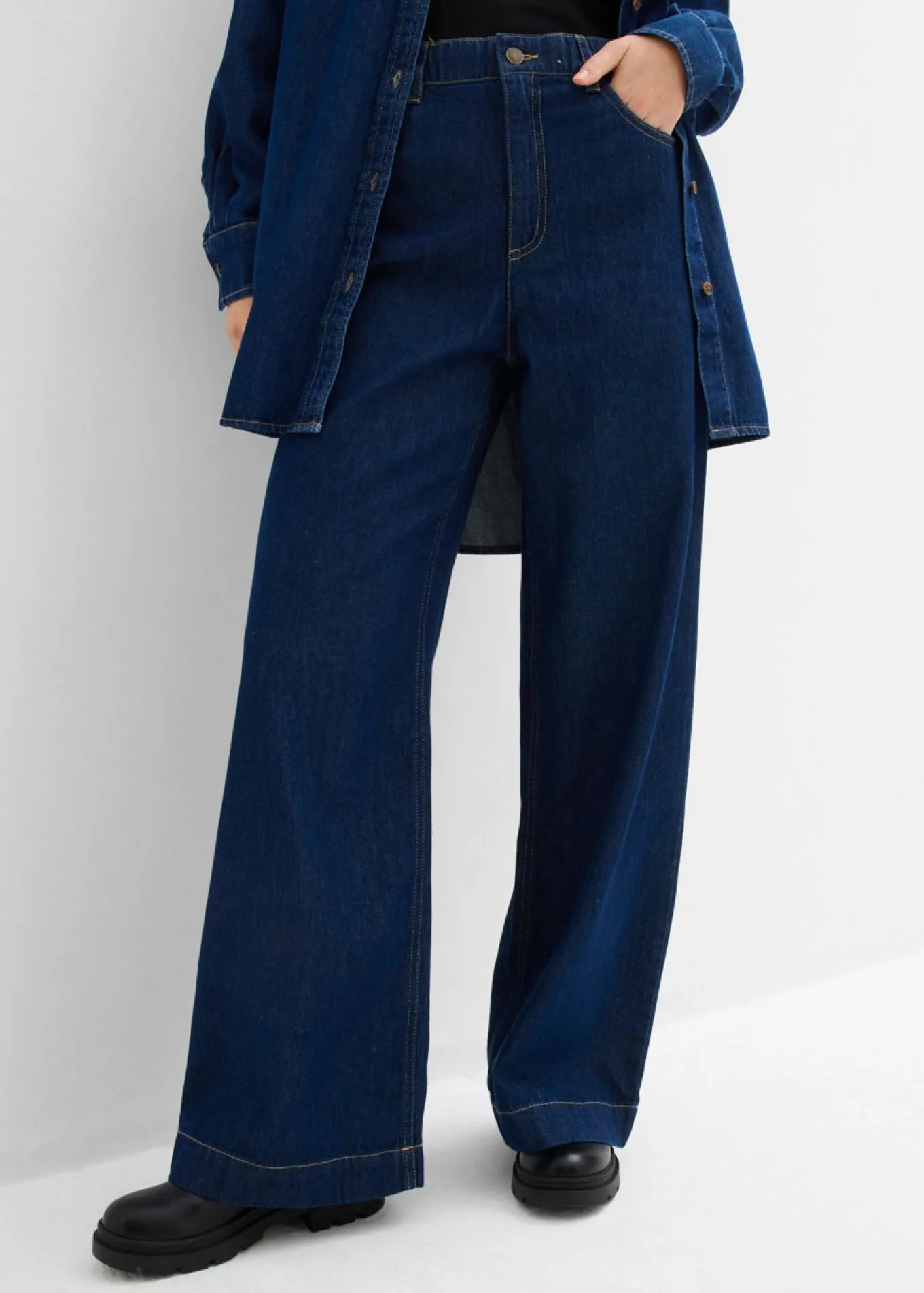 Vaqueros de pernera ancha, high waist