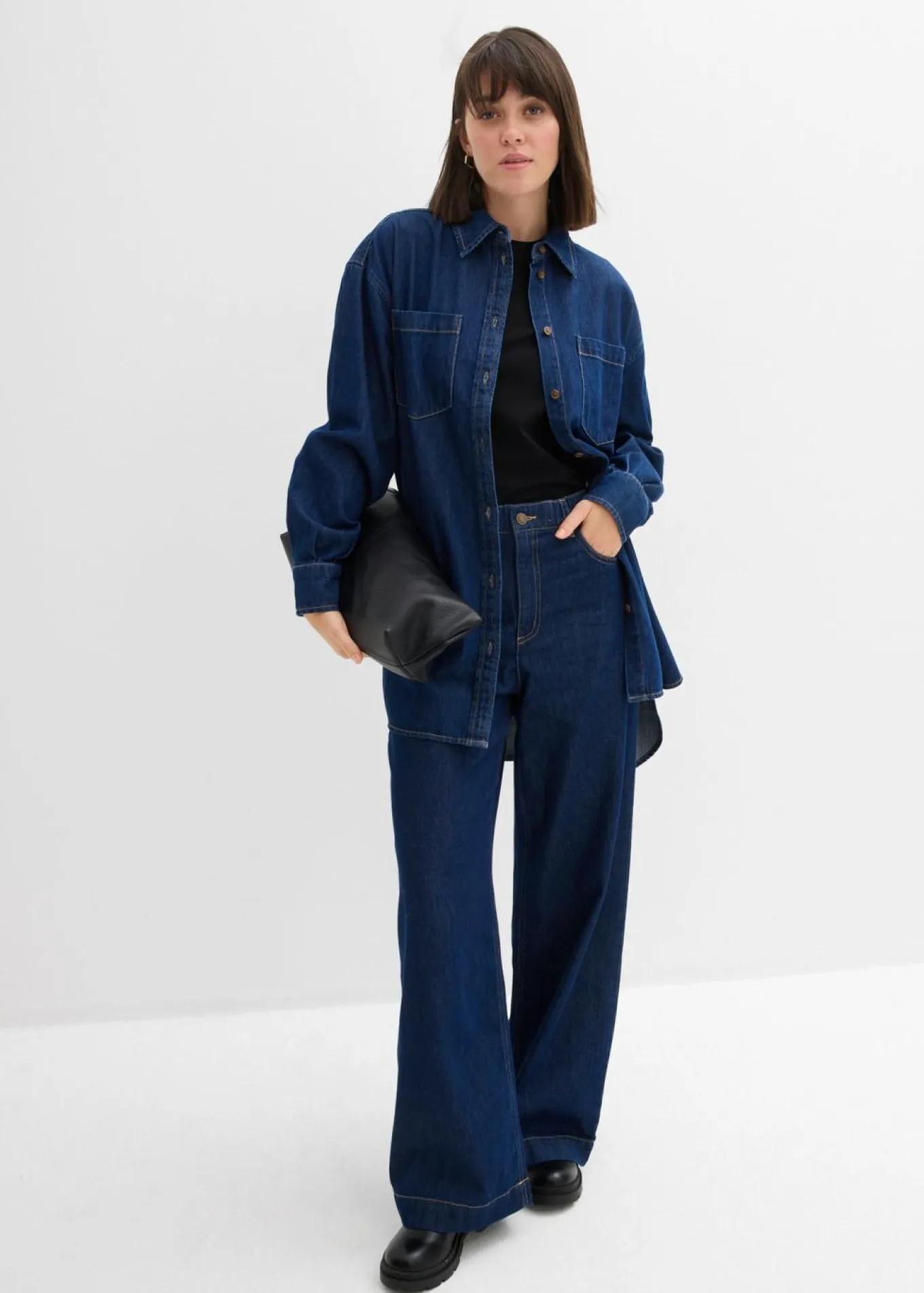 Vaqueros de pernera ancha, high waist