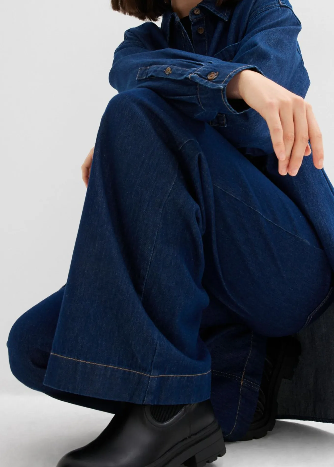 Vaqueros de pernera ancha, high waist