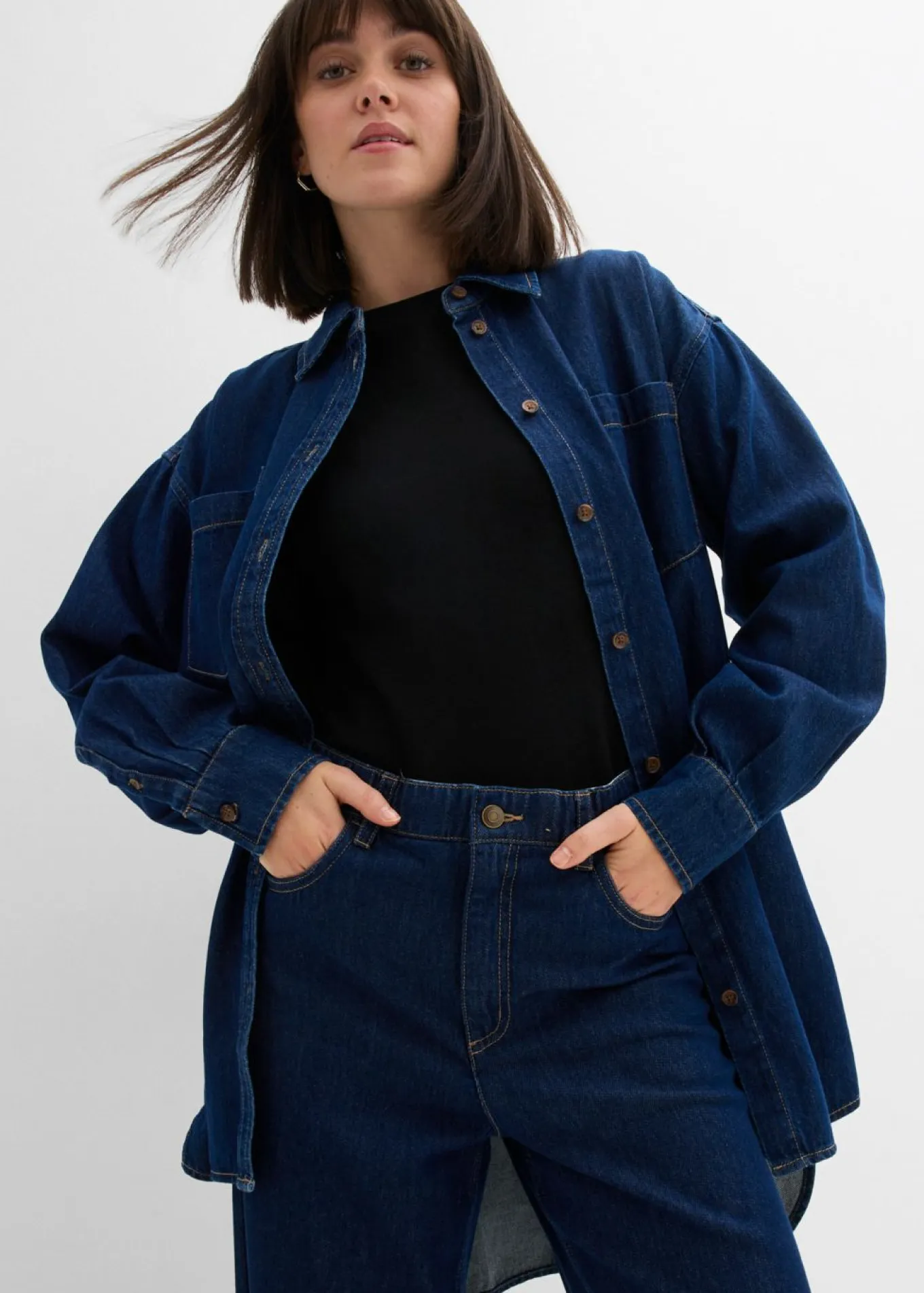 Vaqueros de pernera ancha, high waist