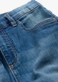 Vaqueros elásticos con cintura ajustable y corte pitillo/recto