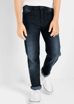 Vaqueros elásticos con cintura ajustable, slim fit, straight
