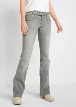 Vaqueros elásticos con corte bootcut y talle medio