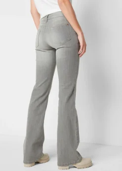 Vaqueros elásticos con corte bootcut y talle medio
