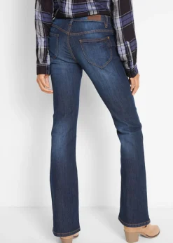 Vaqueros elásticos con corte bootcut y talle medio