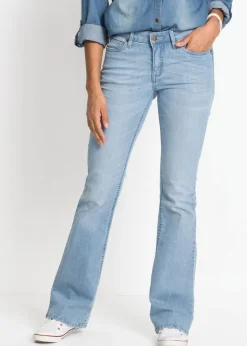 Vaqueros elásticos con corte bootcut y talle medio
