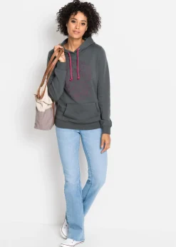 Vaqueros elásticos con corte bootcut y talle medio