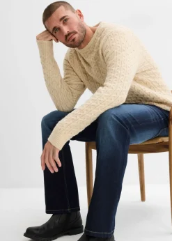 Vaqueros elásticos con corte clásico, cinturilla elástica y diseño bootcut