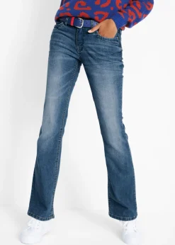 Vaqueros elásticos con corte bootcut y talle medio
