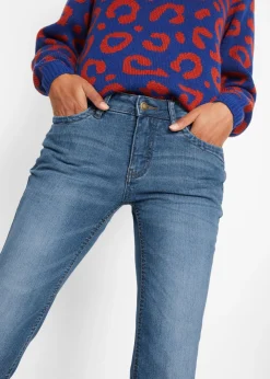 Vaqueros elásticos con corte bootcut y talle medio