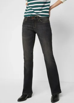 Vaqueros elásticos con corte bootcut y talle medio